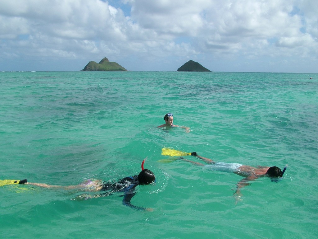 Snorkeling off Lanikai
