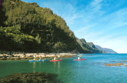 Napali Coast kayakers