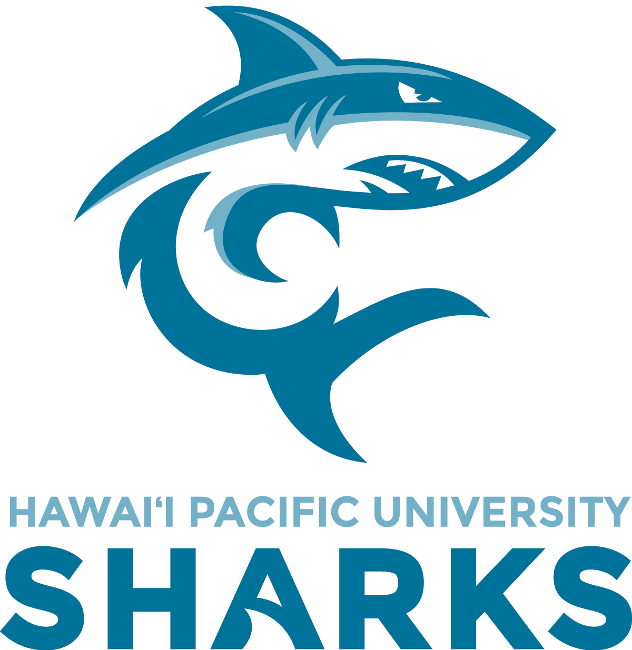 HPU_sharks_logo_logotype_mascot_font_2color